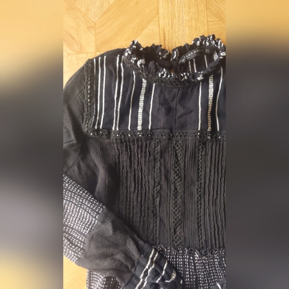 Zara Woman Striped Crepe Dress - Size S - Picture 3 of 7